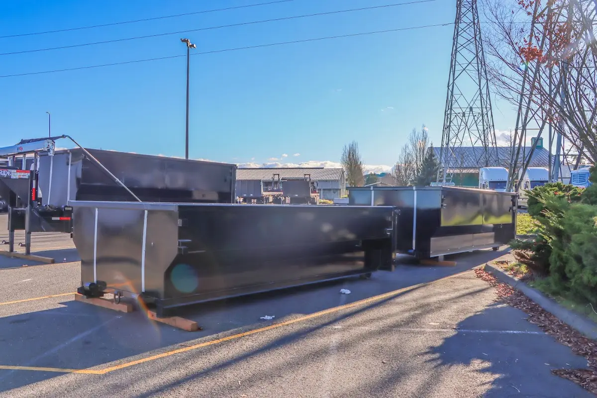 Roll-off dumpster ready for waste disposal at job site for Construction Dumpster Rental in Whitehall